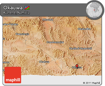 Satellite Panoramic Map of Okauwa