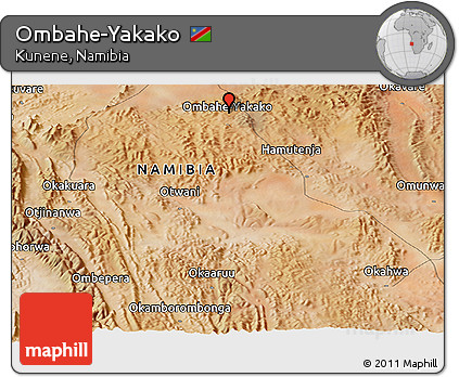 Satellite Panoramic Map of Ombahe-Yakako