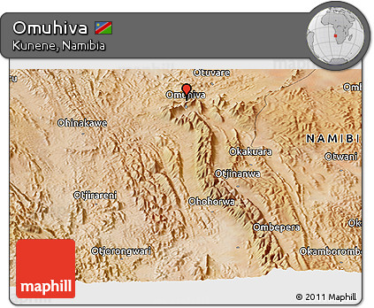 Satellite Panoramic Map of Omuhiva