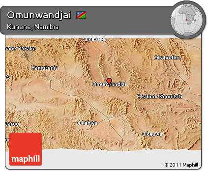 Satellite Panoramic Map of Omunwandjai