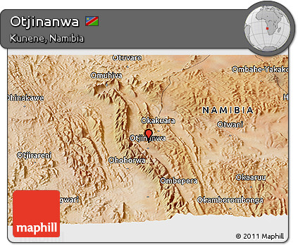 Satellite Panoramic Map of Otjinanwa