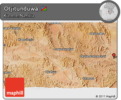 Satellite Panoramic Map of Otjitunduwa