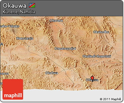 Satellite Panoramic Map of Okauwa