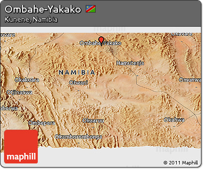Satellite Panoramic Map of Ombahe-Yakako
