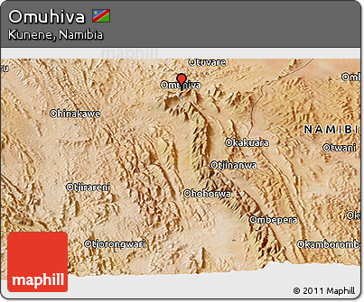 Satellite Panoramic Map of Omuhiva