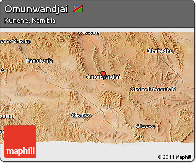 Satellite Panoramic Map of Omunwandjai