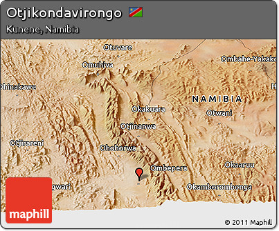 Satellite Panoramic Map of Otjikondavirongo