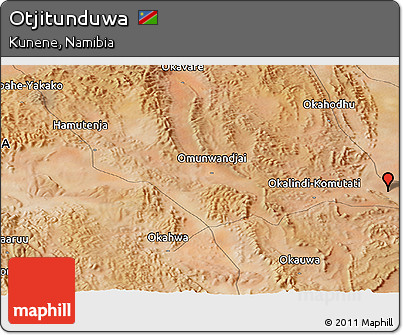 Satellite Panoramic Map of Otjitunduwa