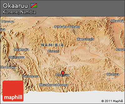Satellite Panoramic Map of Okaaruu