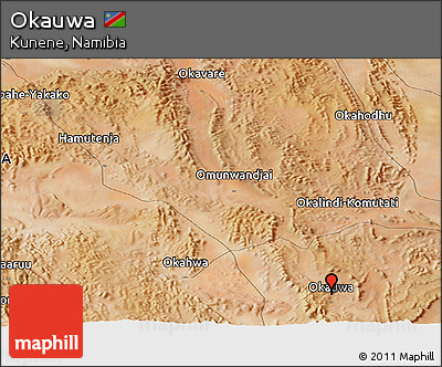 Satellite Panoramic Map of Okauwa