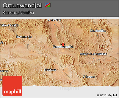 Satellite Panoramic Map of Omunwandjai