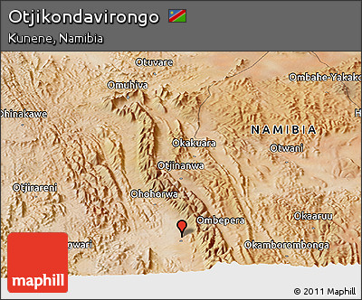 Satellite Panoramic Map of Otjikondavirongo