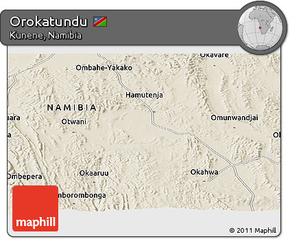 Shaded Relief Panoramic Map of Orokatundu