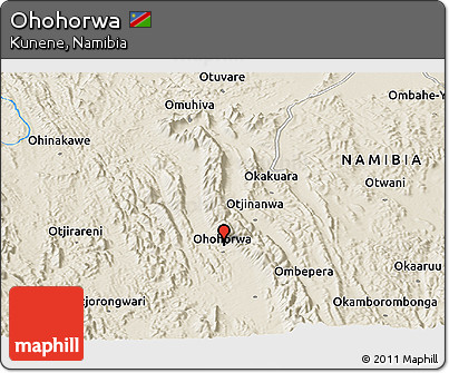 Shaded Relief Panoramic Map of Ohohorwa