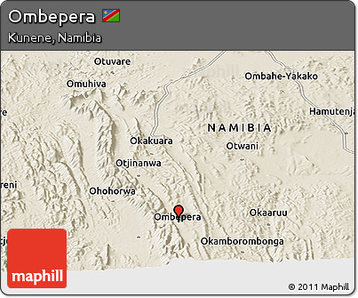 Shaded Relief Panoramic Map of Ombepera