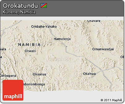 Shaded Relief Panoramic Map of Orokatundu