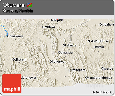Shaded Relief Panoramic Map of Otuvare