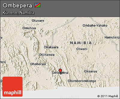 Shaded Relief Panoramic Map of Ombepera