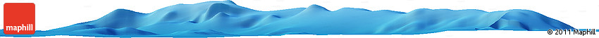 Shaded Relief Horizon Map of the Area around 18° 31' 34" S, 144° 25' 30" W