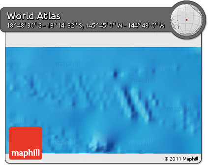 Physical 3D Map of the Area around 18° 31' 34" S, 145° 16' 30" W