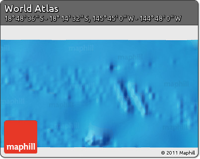 Physical 3D Map of the Area around 18° 31' 34" S, 145° 16' 30" W
