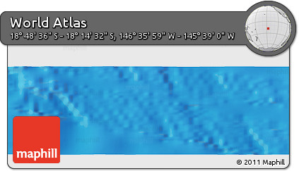 Physical Panoramic Map of the Area around 18° 31' 34" S, 146° 7' 30" W