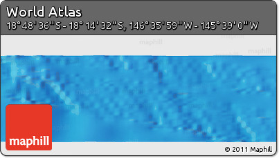 Physical Panoramic Map of the Area around 18° 31' 34" S, 146° 7' 30" W