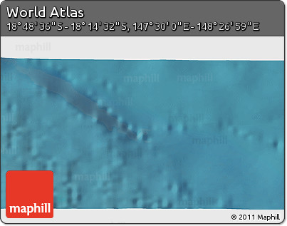 Satellite 3D Map of the Area around 18° 31' 34" S, 147° 58' 29" E