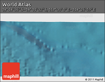 Satellite 3D Map of the Area around 18° 31' 34" S, 147° 58' 29" E