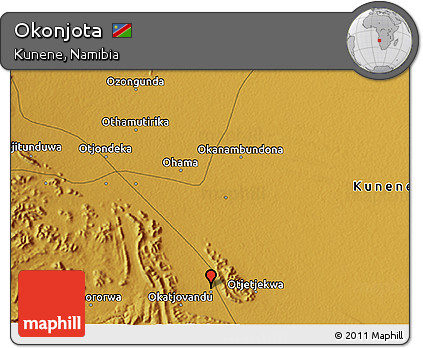 Physical 3D Map of Okonjota