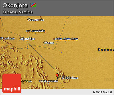 Physical 3D Map of Okonjota