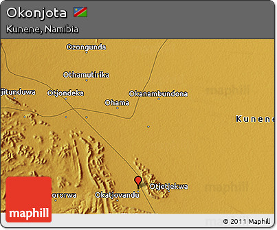 Physical 3D Map of Okonjota