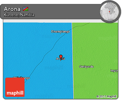Political 3D Map of Arona