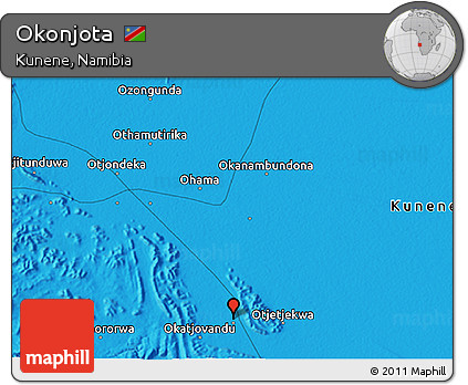 Political 3D Map of Okonjota