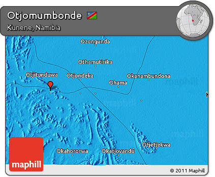 Political 3D Map of Otjomumbonde
