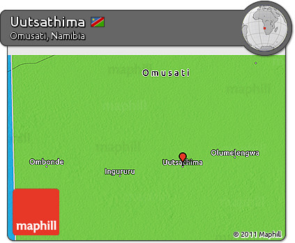 Political 3D Map of Uutsathima