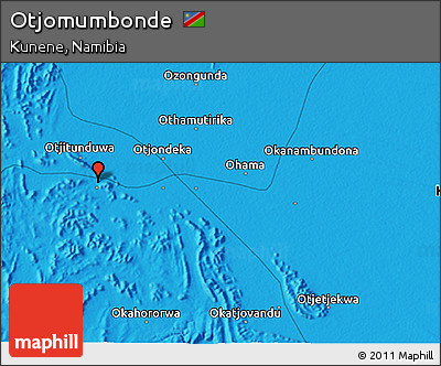 Political 3D Map of Otjomumbonde