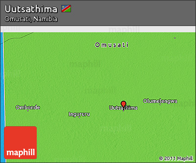 Political 3D Map of Uutsathima