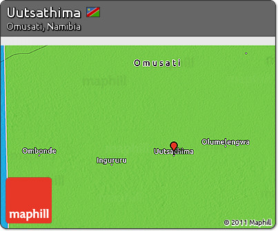 Political 3D Map of Uutsathima
