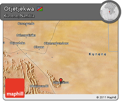 Satellite 3D Map of Otjetjekwa