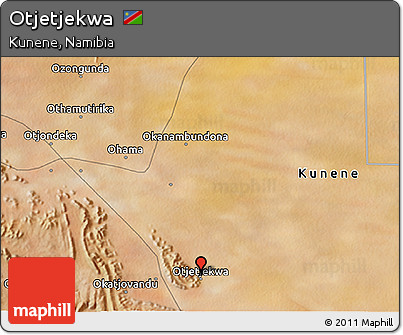 Satellite 3D Map of Otjetjekwa