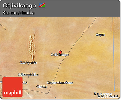 Satellite 3D Map of Otjivikango