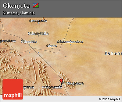 Satellite 3D Map of Okonjota
