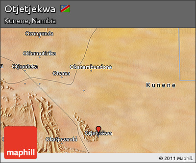 Satellite 3D Map of Otjetjekwa