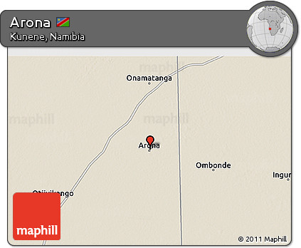 Shaded Relief 3D Map of Arona