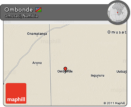 Shaded Relief 3D Map of Ombonde