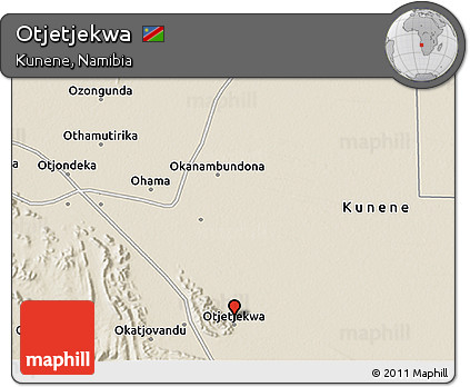 Shaded Relief 3D Map of Otjetjekwa