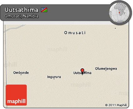 Shaded Relief 3D Map of Uutsathima
