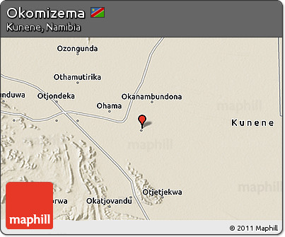 Shaded Relief 3D Map of Okomizema