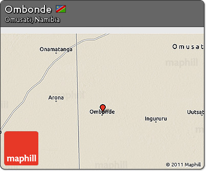 Shaded Relief 3D Map of Ombonde